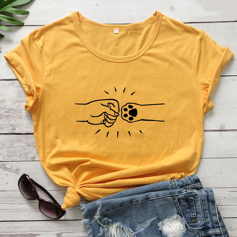 Fist Bump T-shirt Dogs Are The Best Friends