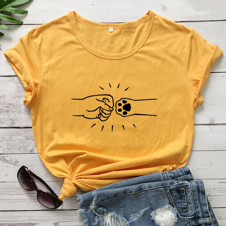 Fist Bump T-shirt Dogs Are The Best Friends