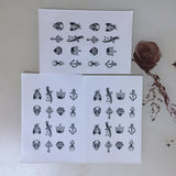 Finger Small Temporary Tattoos Cross Diamond Spider Crown Art
