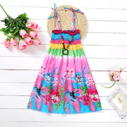 Summer Boho Girls Beach Dress 2 - 12 Years With Necklace Gift
