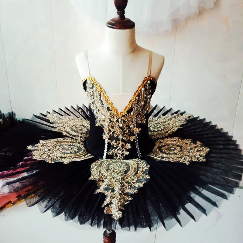 Royal Gold Swan Lake Professional Pancake Ballet Tutu Dress Ballet