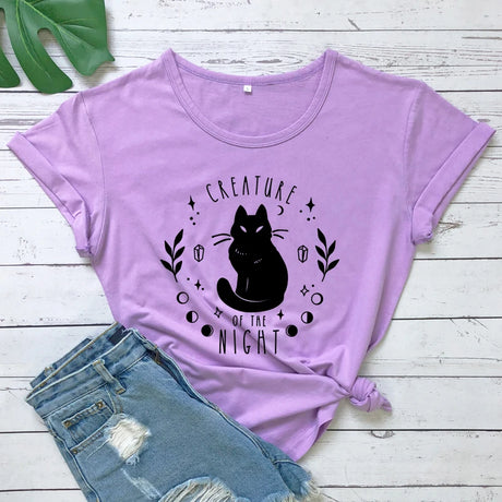 Creature Of The Night Black Cat T-shirt