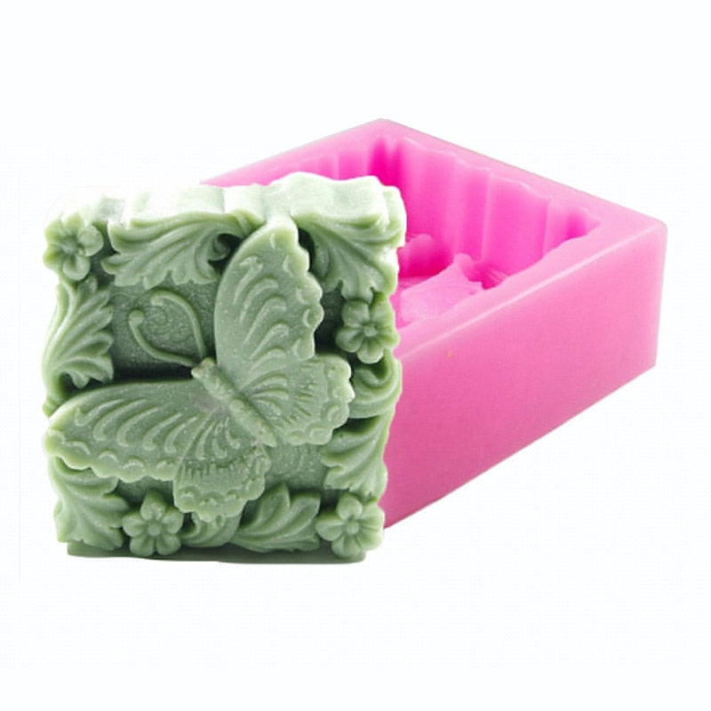 Butterfly Square Silicone Soap Food Candle Resin Craft Mould