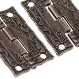 3pcs/set Antique Bronze Padlock Wood Box Latch Hasp Hinge Furniture Hardware