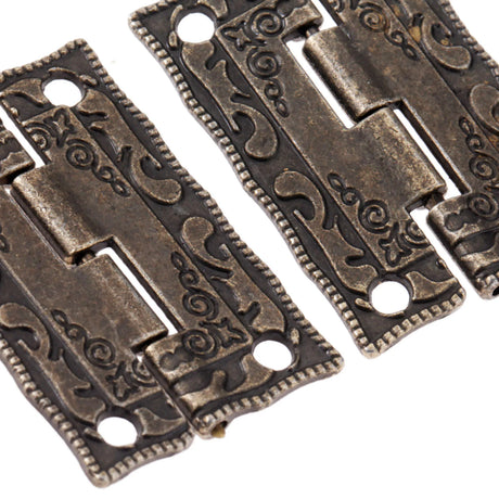 3pcs/set Antique Bronze Padlock Wood Box Latch Hasp Hinge Furniture Hardware