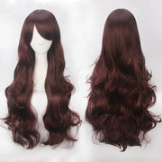 Extra Long Wavy or Straight Wigs with Full Bangs Heat Resistant