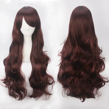 Extra Long Wavy or Straight Wigs with Full Bangs Heat Resistant