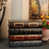 Old Books Wooden Storage Box Book Shelf Decoration