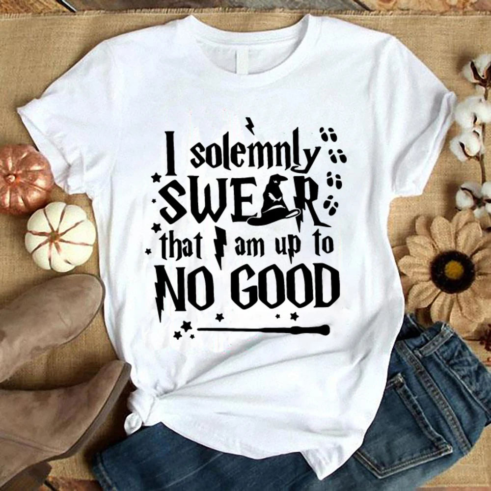 I Solemnly Swear That I Am Up To No Good T Shirt Book Quotes