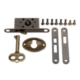 Antiqued Door Lock Set Furniture Hardware Fittings Counter Drawer Bronze Sliding Door Lock with Key