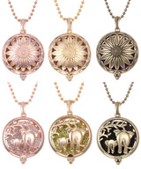 Aromatherapy Locket Necklaces Essential Oil Perfume Aroma Diffuser Necklace