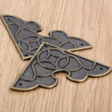 Two Decorative Metal Box Corners 54mm Furniture Jewellery