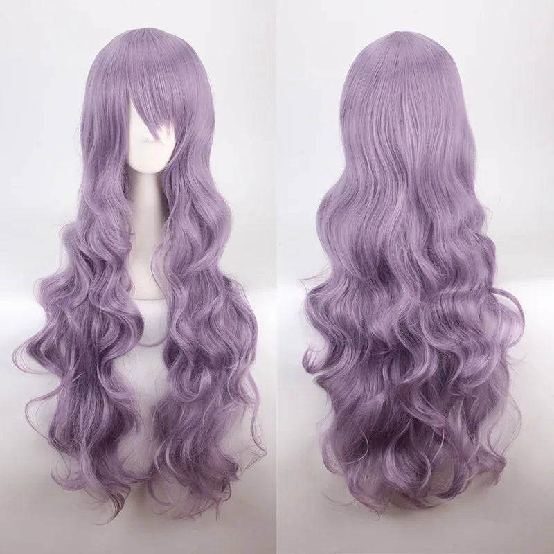 Extra Long Wavy or Straight Wigs with Full Bangs Heat Resistant