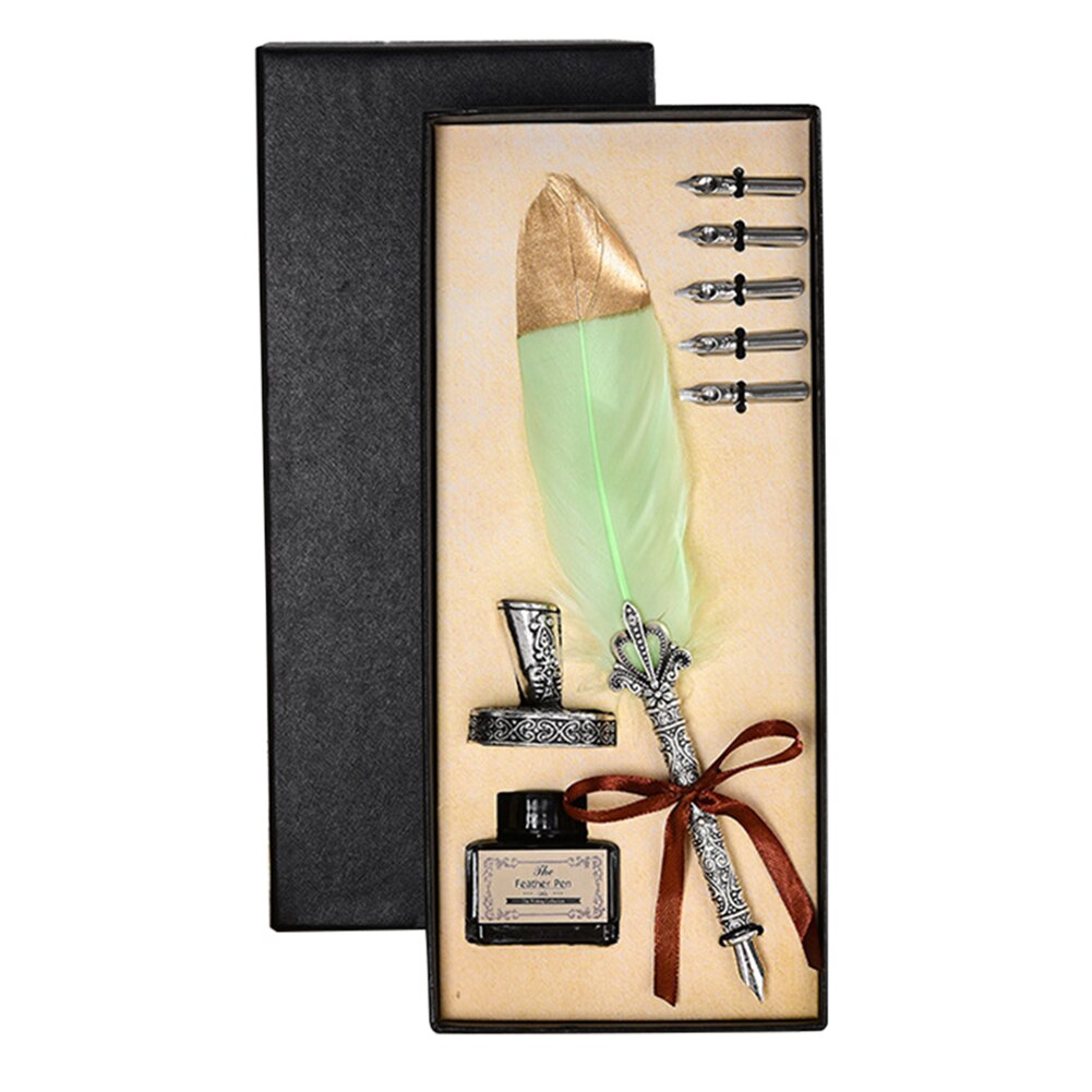 Calligraphy Feather Quill Fountain Pen Set Gift Box