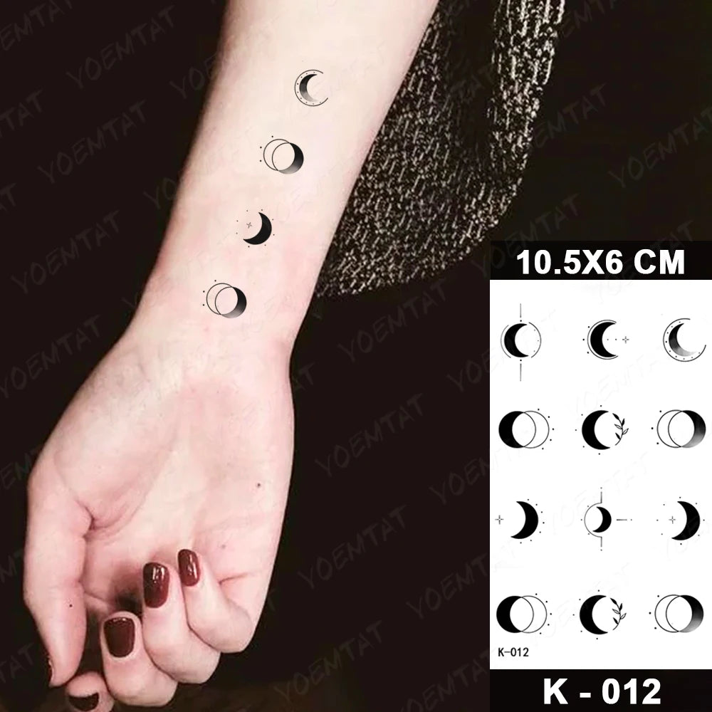 Small Simple Line Drawing Temporary Tattoos