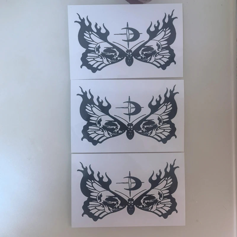 Black Owl Temporary Tattoo Hand Back Neck