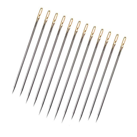Vintage Needle Case 24pcs Self Threading Needle Pins Hand Sewing Needles DIY Sewing Tools