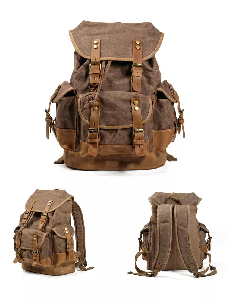 Waterproof Waxed Canvas Rucksack