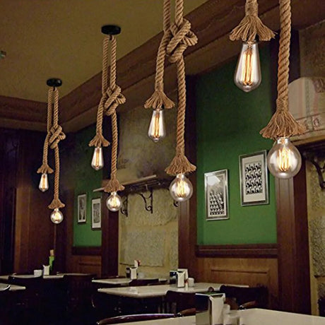Pirate's Ship Hemp Rope Ceiling Pendant Light Chandeliers Spider Chandelier