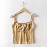 Velvet Tank Tops Y2k Medieval Casual