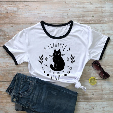 Creature Of The Night Black Cat T-shirt