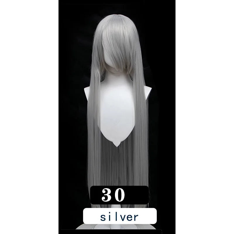 Extra Long Wavy or Straight Wigs with Full Bangs Heat Resistant