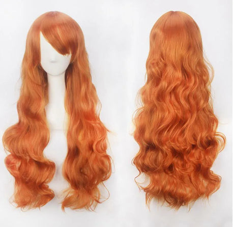 Extra Long Wavy or Straight Wigs with Full Bangs Heat Resistant