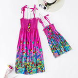 Mother and Daughter Matching Boho Beach Sundresses Summer Dresses