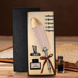 Calligraphy Feather Quill Fountain Pen Set Gift Box