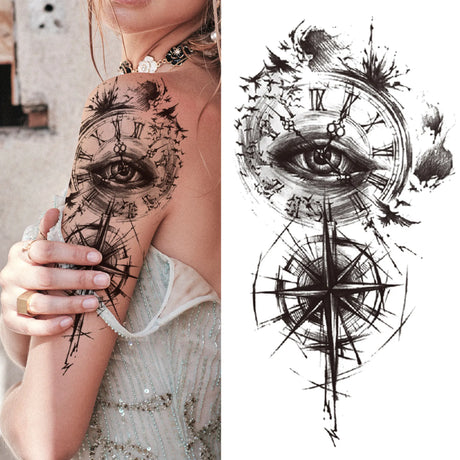 Large Peony Temporary Tattoos