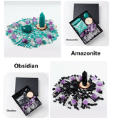 Natural Crystal Gift Sets Amethyst Clear Quartz Rose Quartz Gifts Box