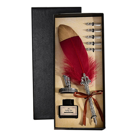 Calligraphy Feather Quill Fountain Pen Set Gift Box.