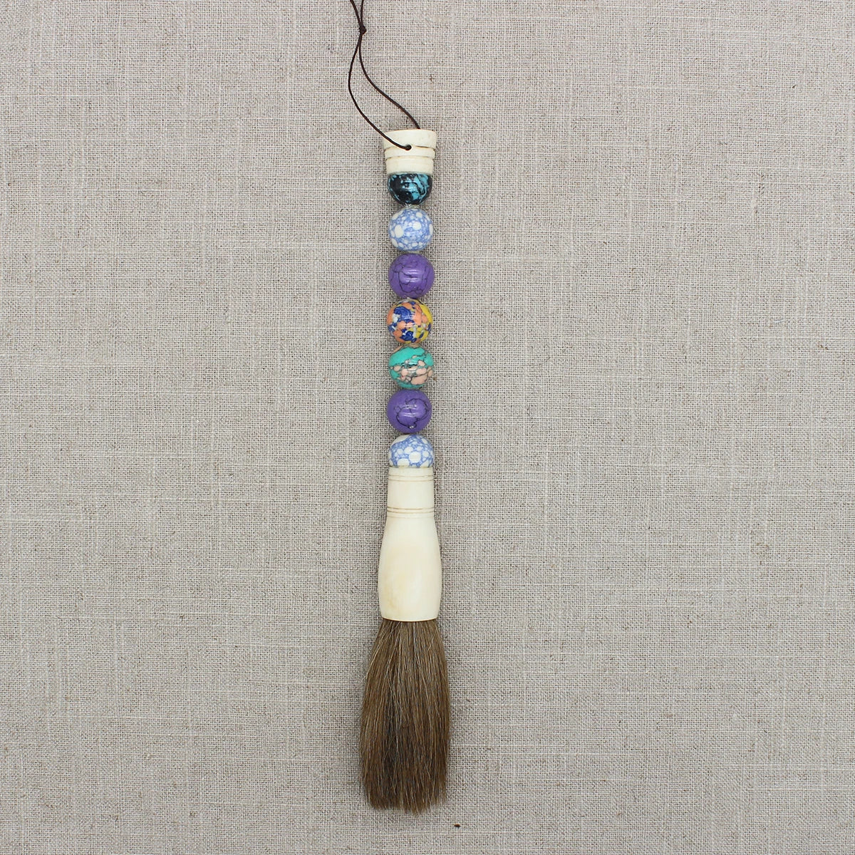 Decorative Pearl and Stone Calligraphy Artist Brushes