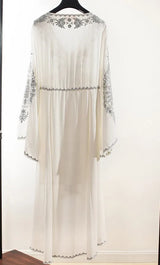 Laney's Long Sleeve Vintage Embroidered Cotton Boho Dress