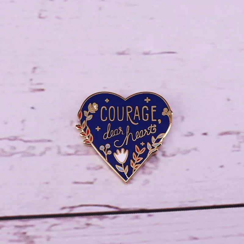 Courage, Dear Heart Enamel Lapel Pins Badge