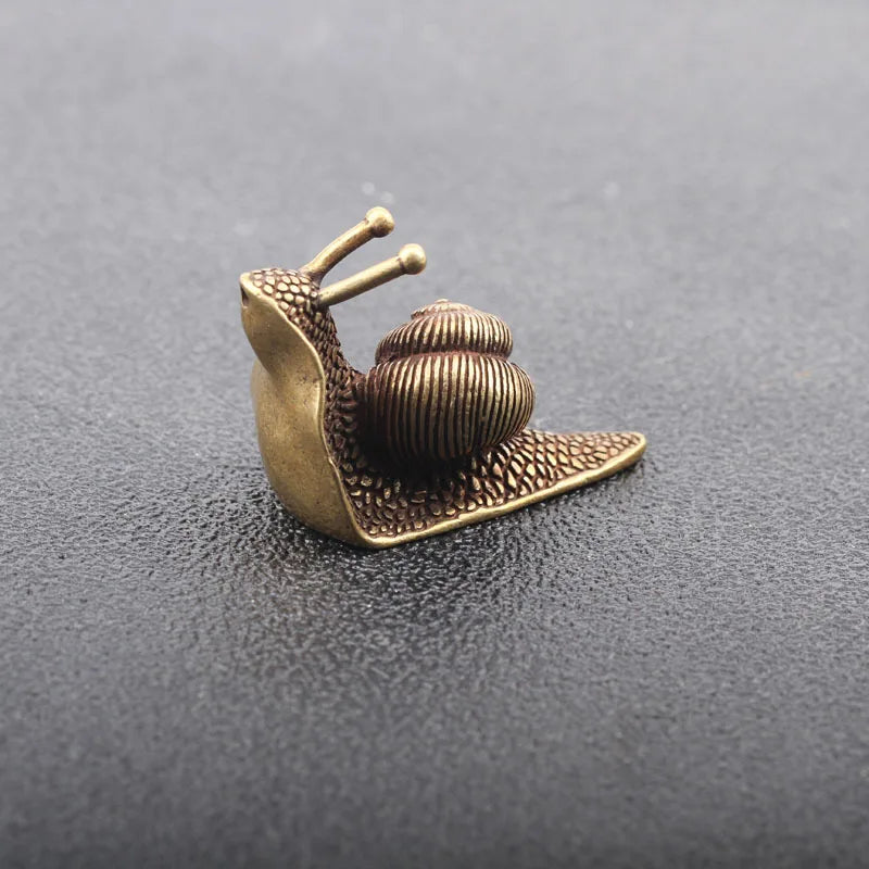 Copper Snail Figurine Tea Pet