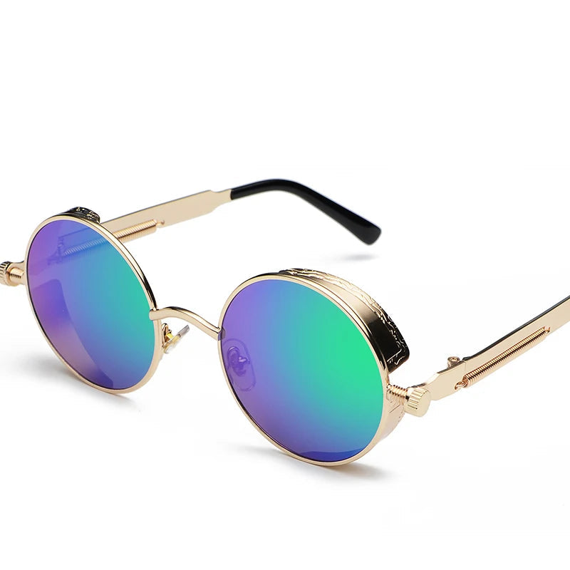 Leon's Round Polarised Sunglasses Steampunk UV400