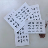 Finger Small Temporary Tattoos Cross Diamond Spider Crown Art