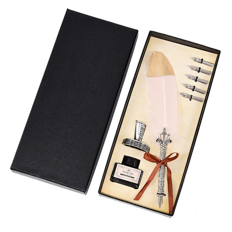 Calligraphy Feather Quill Fountain Pen Set Gift Box