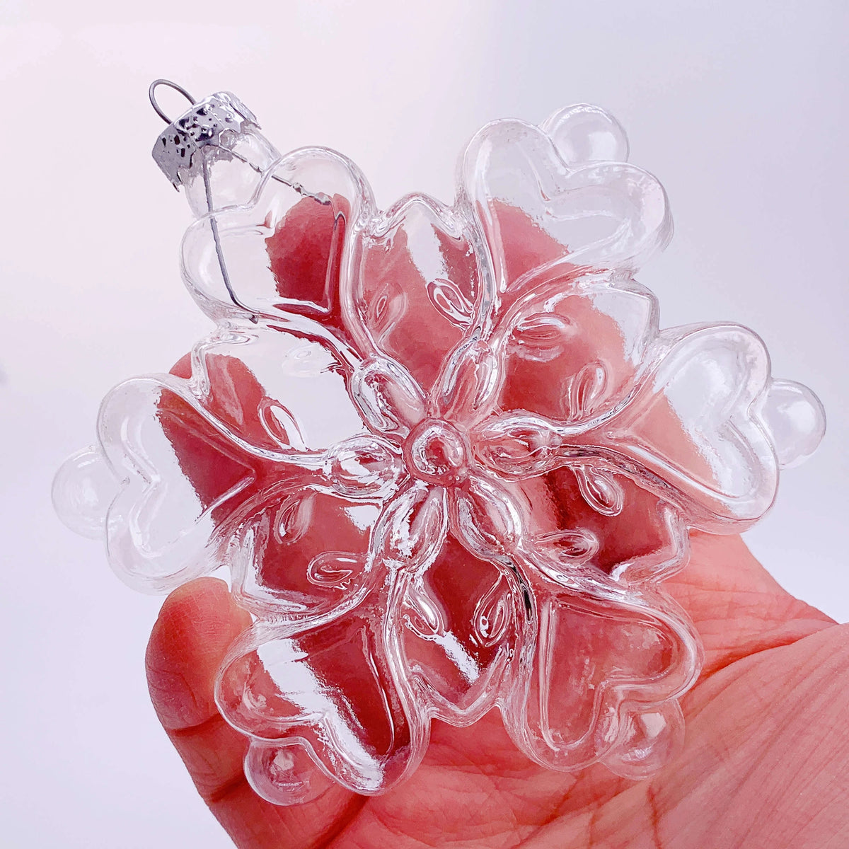Five DIY Paintable Fillable Christmas Decoration Ornament 120*100mm Snowflake