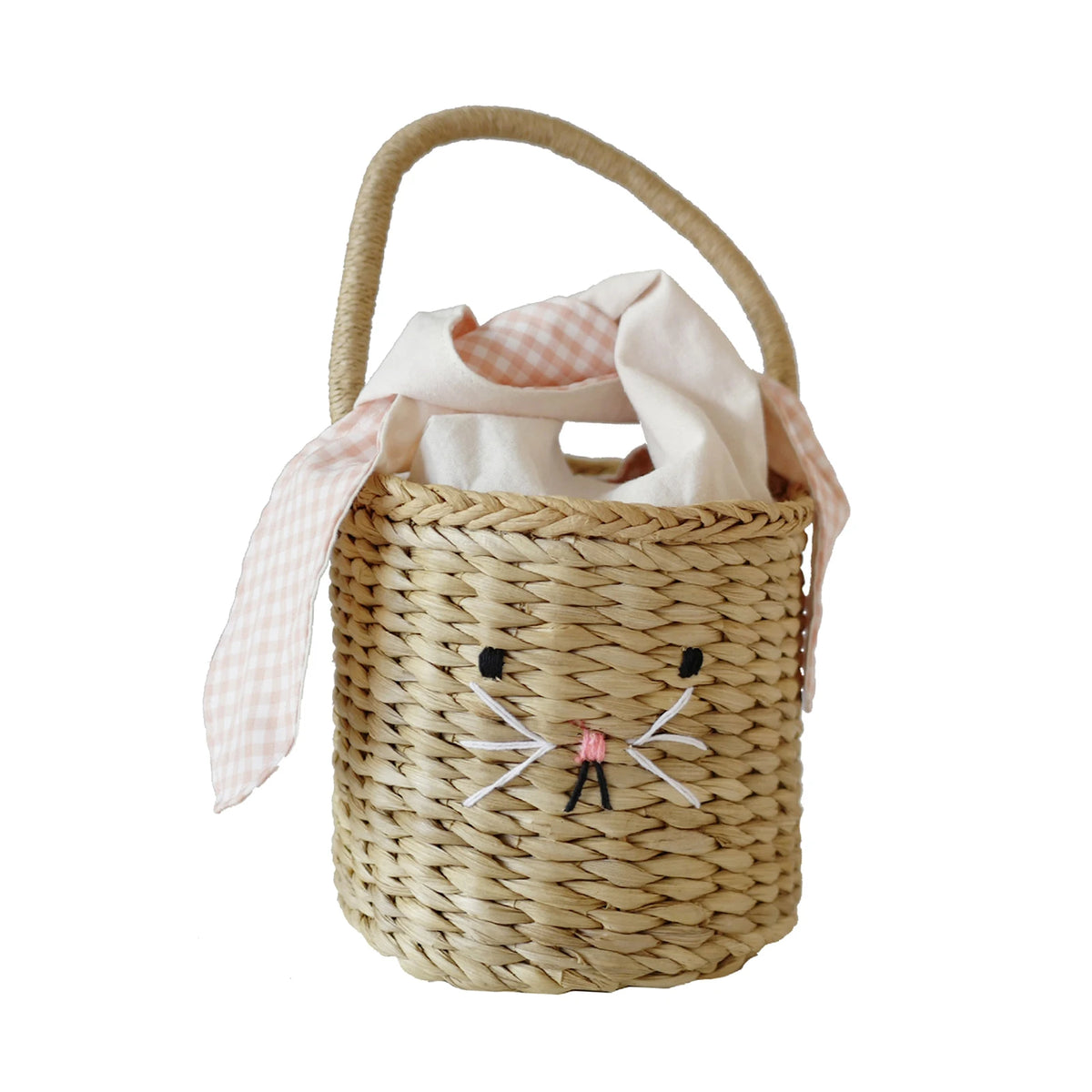Easter Bunny Straw Basket Easter Egg Hunt