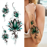 Large Peony Temporary Tattoos