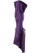 Archer's Goblincore Hooded  Lace Up Tunic Dress