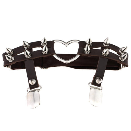 Studded Heart Thigh Garter