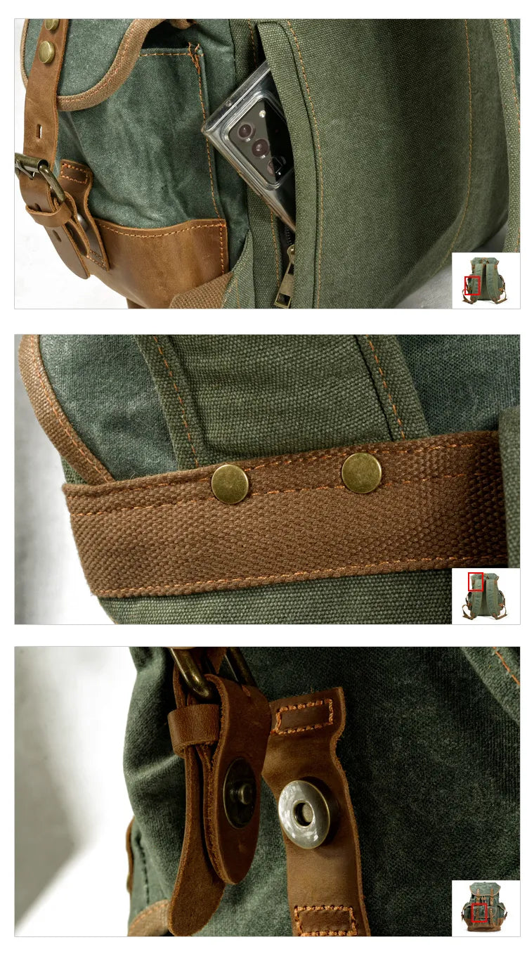 Waterproof Waxed Canvas Rucksack