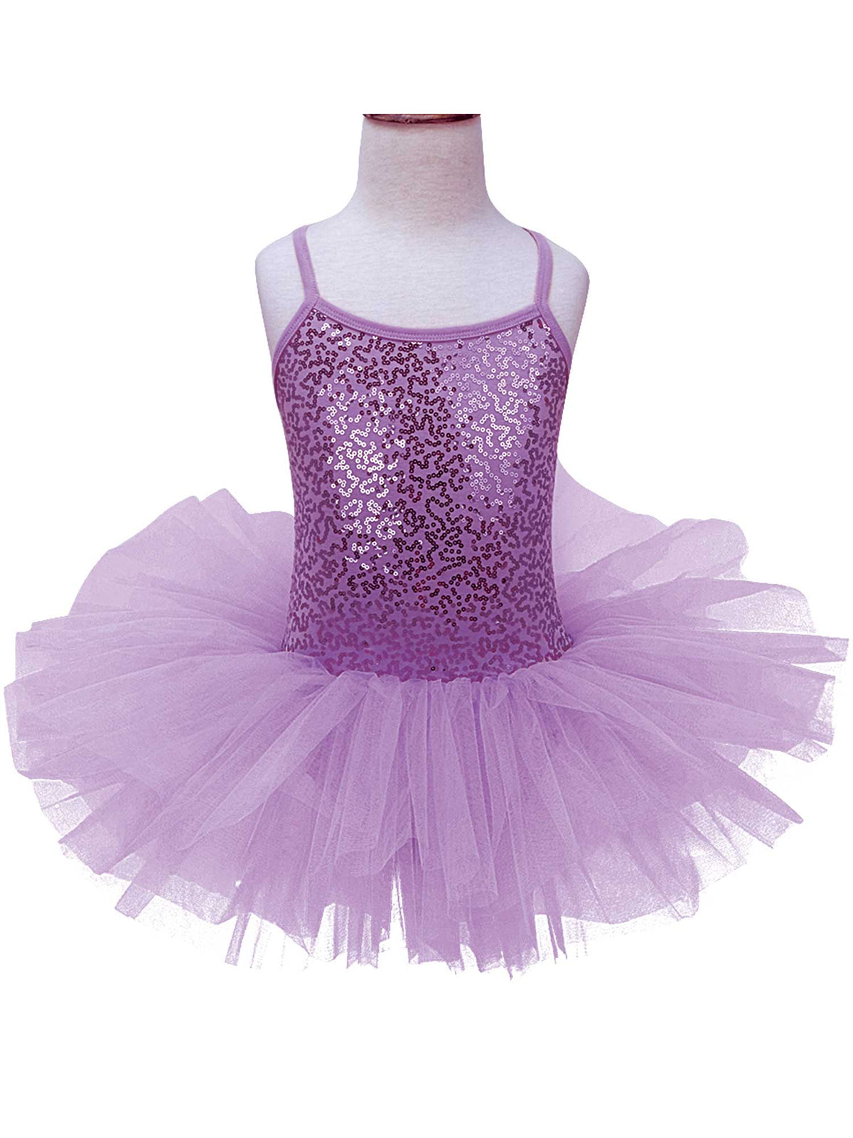 Girls Shiny Sequins Tutu Ballet Dance Dress Leotard Skate Wear Ballerina Fairy Party Costume