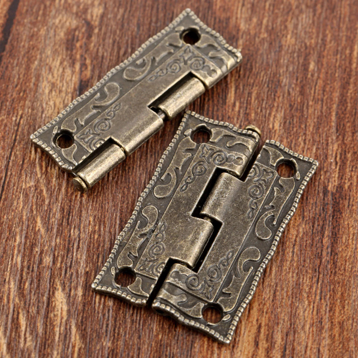 3pcs/set Antique Bronze Padlock Wood Box Latch Hasp Hinge Furniture Hardware