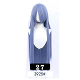 Extra Long Wavy or Straight Wigs with Full Bangs Heat Resistant.