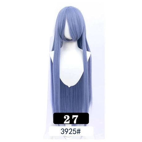 Extra Long Wavy or Straight Wigs with Full Bangs Heat Resistant.