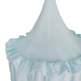 Muslin Cotton Hanging Canopy with Frills Bed Baldachin for Kids Room